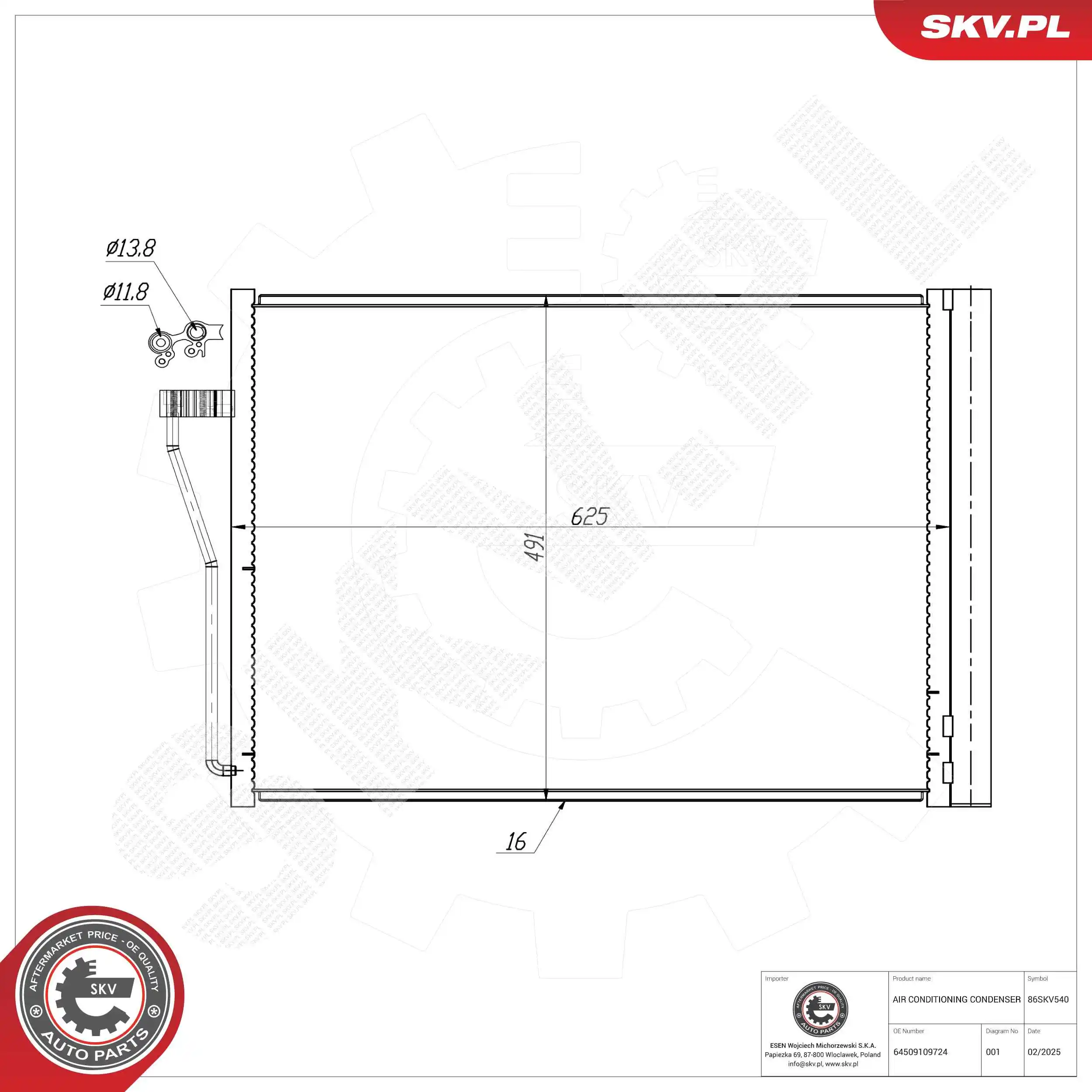 Condenser, air conditioning